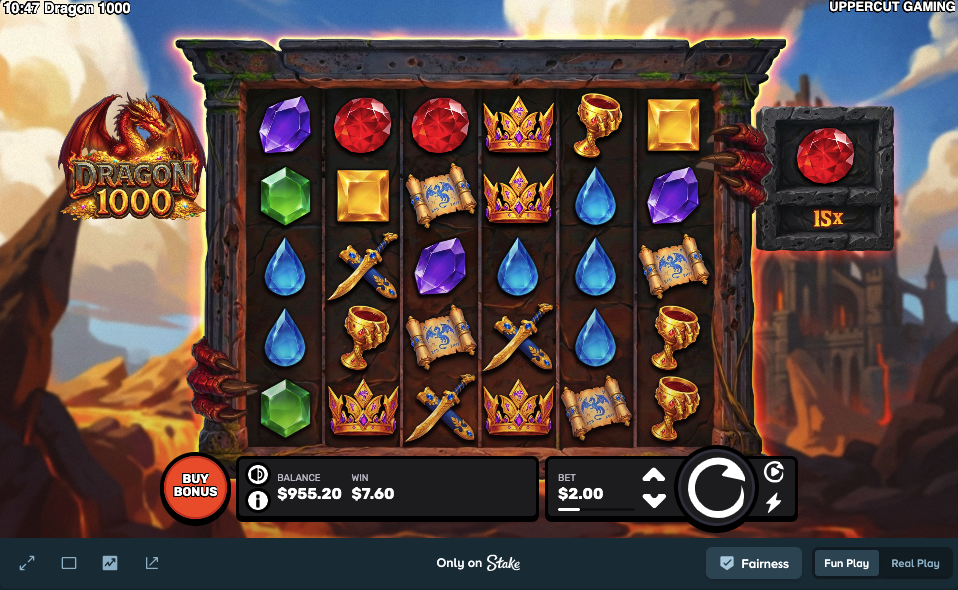 Dragon 1000 only on stake slots